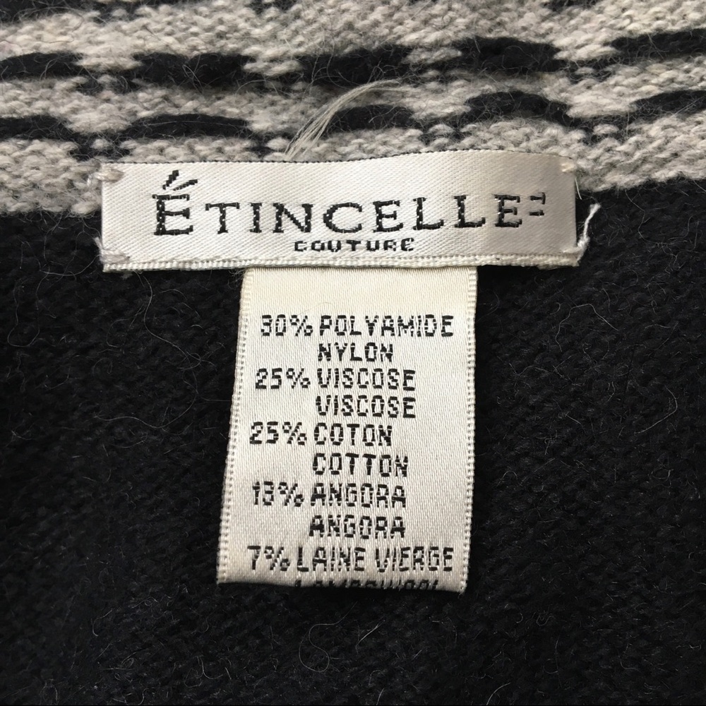 Etincelle Couture mod gray & black sweater dress - Picture 5 of 8